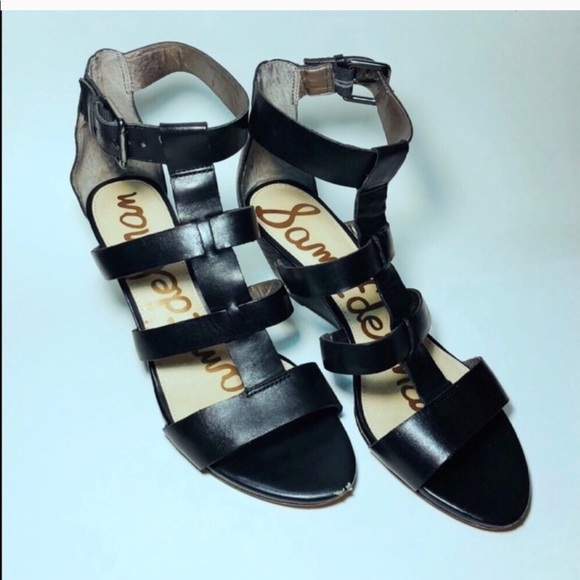 Sam Edelman Women's Carson Wedge Sandal, Black, 10
